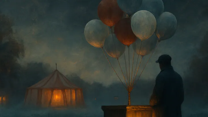 The Balloon Vendor at the Border Fair