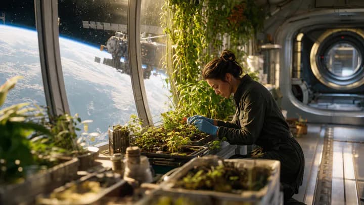 The Cosmonaut Gardener of Station Meridian