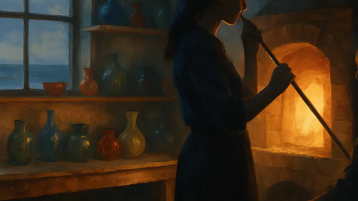 The Glassblower's Apprentice at Low Tide